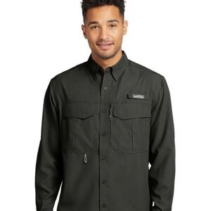 Eddie Bauer Men’s Sage Green Button Down Shirt Medium